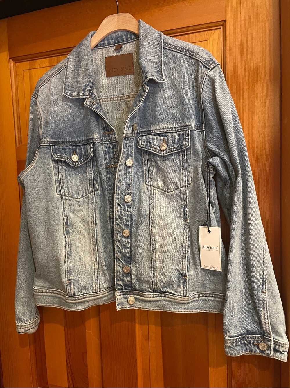 NWT Judy Blue Denim Jacket Faded Light Wash - Picture 3 of 8